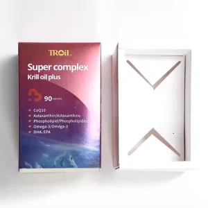 Caixa dobrável de papelão kraft reciclado personalizada para perfumes e produtos de cuidados com a pele, embalagem cosmética premium ecológica com relevo