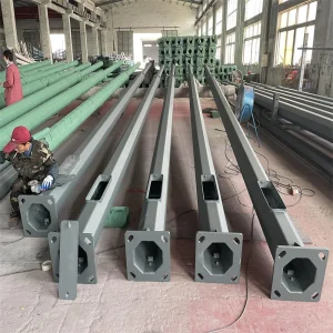 Customized Outdoor 4m 5m 6m 7m 8m 9m 10m 12m Double Single Arm Price Galvanized Steel Solar Street Lamp Post