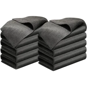 Black Grey 30*40cm 40*60cm 280GSM Cleaning Cloth Microfiber Towel Lint Free Magic Rag for Window Glass