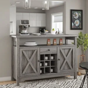 Buffet de madeira moderna de luxo para bar de café, cozinha, sala de jantar e quarto com armazenamento