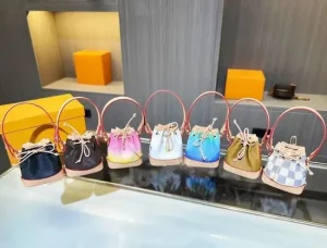 Classic Purses Clutch Bags Colorful Gradient Plaid Printing Bucket Bag