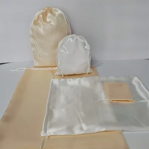 Bolsa de tela de satén impresa a medida para zapatos de alta gama y regalos