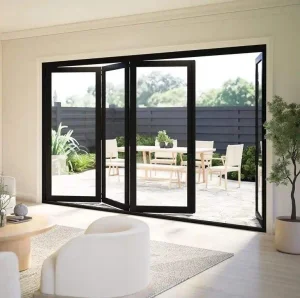 Bulk Modern Foldable Aluminum Bifold Glass Doors With Thermal Insulation For Outdoor Entry