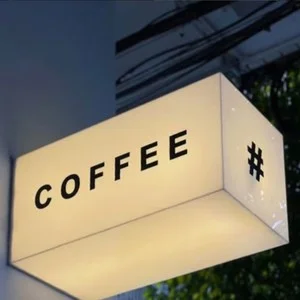 Custom Outdoor Wall Hanging LED Acrylic Light Box Signboard For Business Storefront Advertising Signage Durable Light-Weight