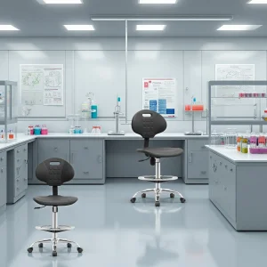 Hot Selling PU Lab Chair High Quality Front Desk Bar Chair for Science or School Lab