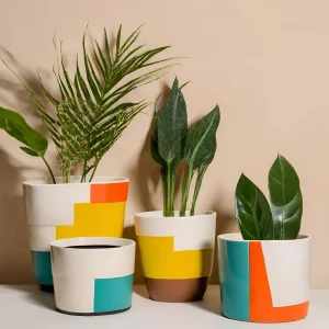 Cheap Colorful Motivational Ceramic Planters – Stylish Indoor Pots with Decal Design VDLK2403397 Manufacturers, Supplier