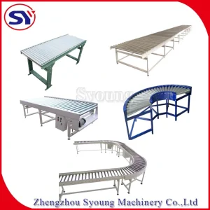 Motorized Industrial Steel Roller Conveyor for Carton Packages Pallets Roller Bed Table Conveyor