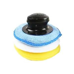 Esponja de espuma de microfibra suave para pulido de automóviles, almohadilla aplicadora de cera