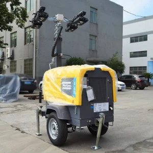 Atlas Copco HiLight V4+ Mobile LED Light Towers 5m Portable Lighting Construction Sites Powered
