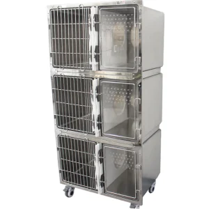 Jaula de Acero Inoxidable para Gatos y Animales Pequeños