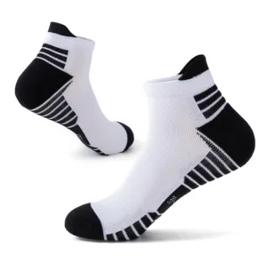 Custom Made White Unisex Women Mens Thick Cotton Cushioned Short Ankle Sport Socks