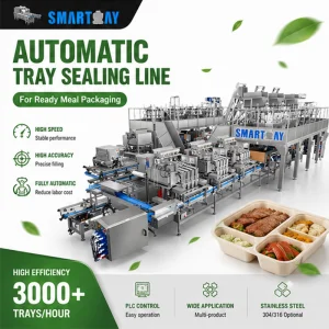 High Speed Stainless Steel Ready Meal Tray Sealing System