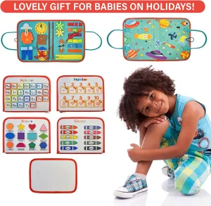 Educational Montessori Toys Multi-effects Fine Motor Skill Learning Interactive Sensory Felt Activity Busy Board for Toddlers