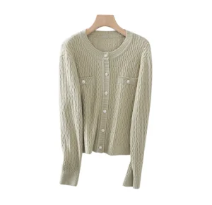 Ladies' Round Neck Cardigan