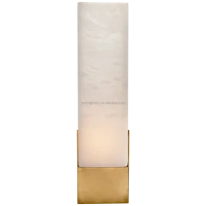 Indoor Marble Stone Hand Carved Brass Alabaster Wall Light Wall Sconce