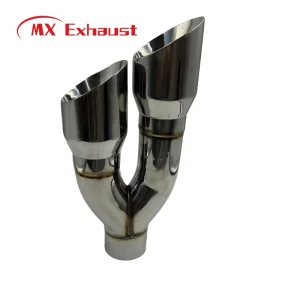High Quality Compatible 2.5'' 3'' Inlet 4'' Outlet 16'' Length Stainless Steel Exhaust Muffler Pipe Tips for Car/Truck Modification