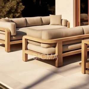 Modern Luxury Teak Wood Outdoor Furniture Living Dining Courtyards For Villa Farmhouse Living Room Parks Garden Sofas