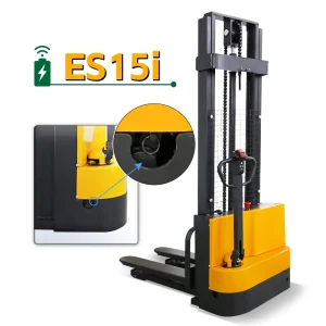 Electric Li-ion Stacker 1.5 Ton Pedestrian Fork-Over Type Electric and Manual Convertible