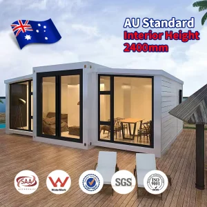 AU Standard Easy to Build Prefabricated Expandable Container House 2 3 4 Bedroom Luxury Prefab Villa Modular Home Two-story