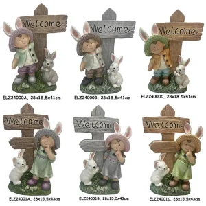 Wholesale Handmade Fiber Clay Welcome Sign Decor