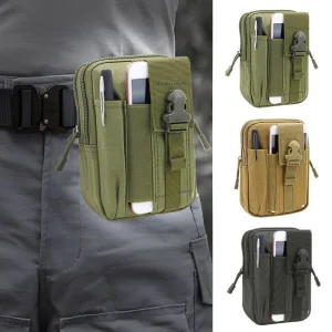 Bolsa Suspensa Multifuncional Molle para Esportes ao Ar Livre, 6-Inch Bolsa para Telefone Móvel, Acessório de Armazenamento para Ciclismo, Bolsa Tática para Cintura, Resistente ao Uso