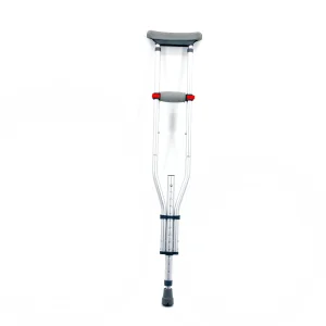 Folding Aluminium Underarm Crutch, Size 3 in 1, Leg and Handle Height Adjustable