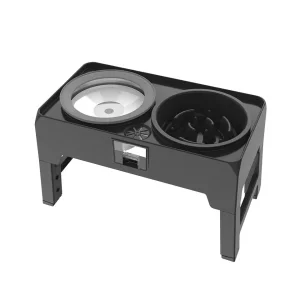 3 in 1 Elevated Slow Feeder Floating Dog Two Bowls Adjustable 3 Raised Dog Bowl's Unit on Two Poles No Spill Non-Slip for Pet
