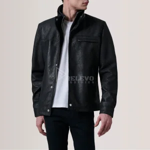 Waterproof Mens Leather Jacket