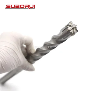 Suborui Broca Para Impacto 3 Flute Carbide Tipped SDS Max Impact Hammer Drill Bits for Masonry Concrete Brick Stone Block