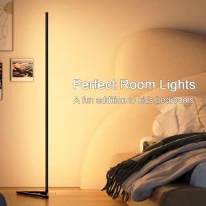 Smart Tuya Corner Floor Lamp Dimmable RGB LED Modern Mood Lighting Alexa Stand Lights for Bedroom Gaming Living Room Decor