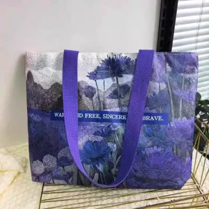 Personalized Single Shoulder Creative Shopping Bag Customized Logo Pattern DuPont Tote for Artistic Fashion Accessories