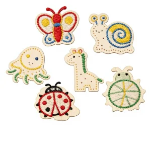 Wooden Kids Embroidery Sewing Kit