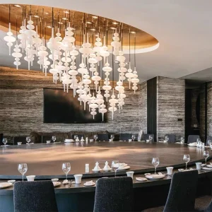 Inchi Modern Luxury Gourd Round Chandelier Living Dining Room Pendant Light Loft Retro Vintage Lamp Villa Hotel Lighting