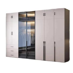 Factory Supply Modern Wardrobes Glass Doors