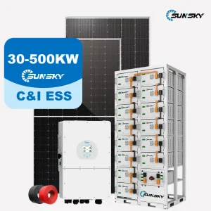 Sistema de Energia Solar da China 150kw 100kw 50kw Kits de Sistema de Armazenamento de Energia Solar para Indústria Conectada à Rede Conjunto Completo com CE