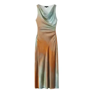 Vestido MIDI impreso en tie dye