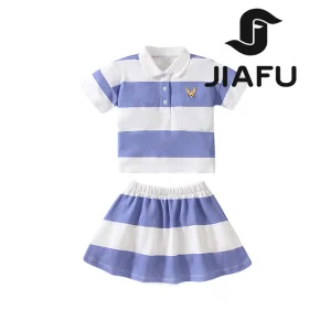 Conjunto personalizado de alta calidad para niños; traje deportivo para niñas, conjunto de juego para bebés - camiseta + vestido