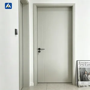 Natural Wood Veneer MDF Interior Door For Bedroom Living Room Modern Simple Design Household Internal Wooden Door Factory