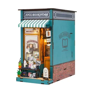 DIY Wooden Mini Bookstore Model Kit
