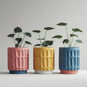 Cheap Colored Texture Plant Pot - Stylish Indoor Planting Container VDLK4636 Supplier, Factories