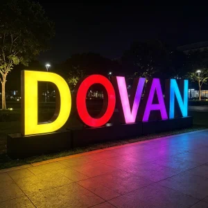 3D Big RGB Letters Signage