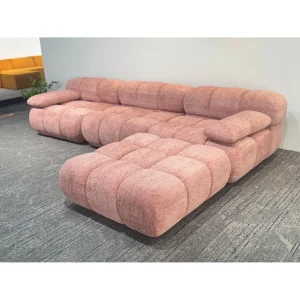 Sofá modular em L moderno, seccional preguiçoso, canto, comprimido, espuma de alta densidade, esponja macia, para sala de estar, lazer em casa, para lounge, hotel e apartamento