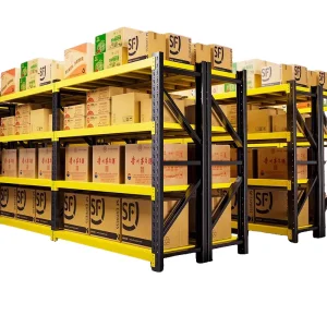 Warehouse Rack Cold Rolled Steel Epoxy Coated Durable 4 Tier Shelves Screw Assembly 100-500KG Capacity for Pantry Garage