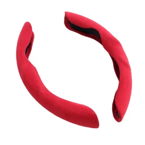 2pcs Set YXJH Brand AC Schnitzer X5 E70 SUV Steering Wheel Cover Comfortable Sports Suede Leather Wear-resistant Anti-skid