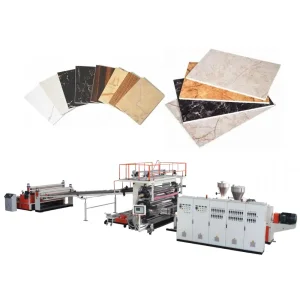 PVC Plastic Marble Sheet Artifical Stone Decorative Panel Extruder Machine Line