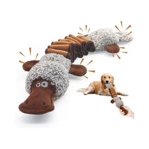 Squeaky Plush Platypus Interactive Tug Dog Chewy Soft Pet Toys