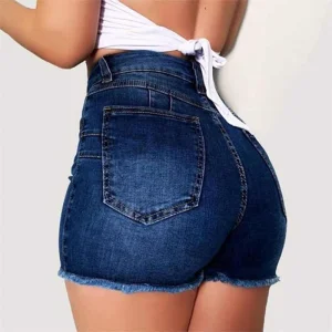 Women's Summer High Waisted Mini Denim Shorts Sexy Women
