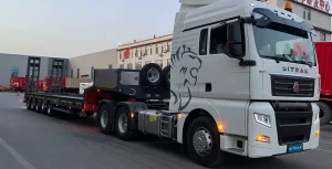 Heavy Duty Lowbed Semi Trailer Customized for Greece Ports