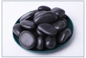 Black Polished River Rock
