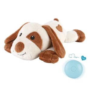 Cute Custom Pet Animal Anxiety Calming Behavioral Aid Plush Toy Puppy Dog Cat Heartbeat Toy